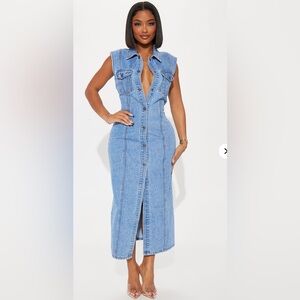 NWT - Tallahassee Denim Maxi Dress
